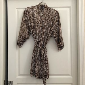 Victoria’s Secret Cheetah Print Satin Robe